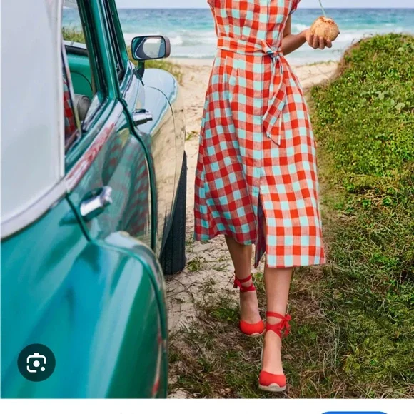 Boden Cassidy Gingham Dress - Picture 1 of 6